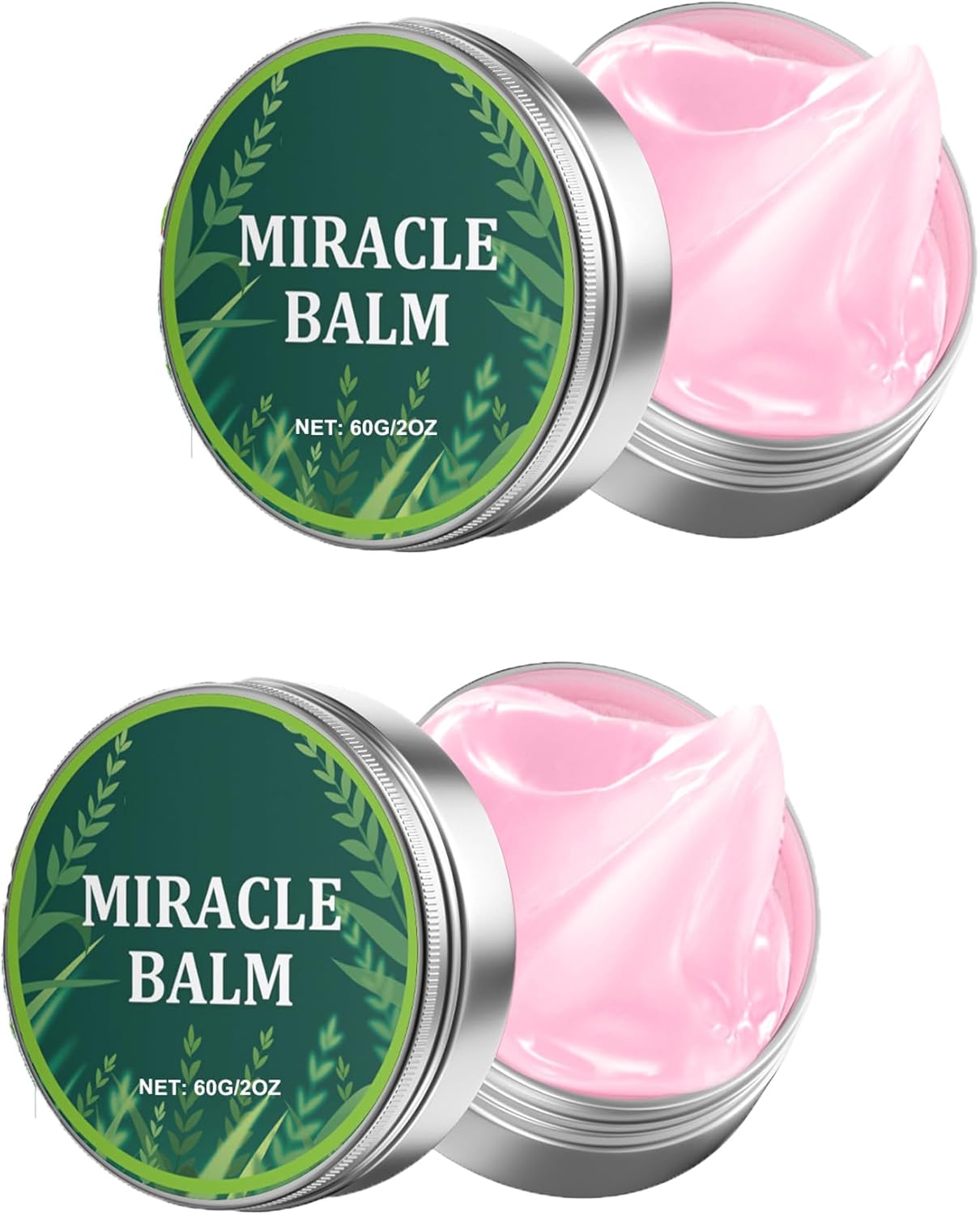 Miracle Balm,Organic Miracle Balm, Soothing Cream for Back, Neck, Hands & Body Use, Great for Adults, Daily Recovery, Massage & Gym Bag Use（2pcs）-CB