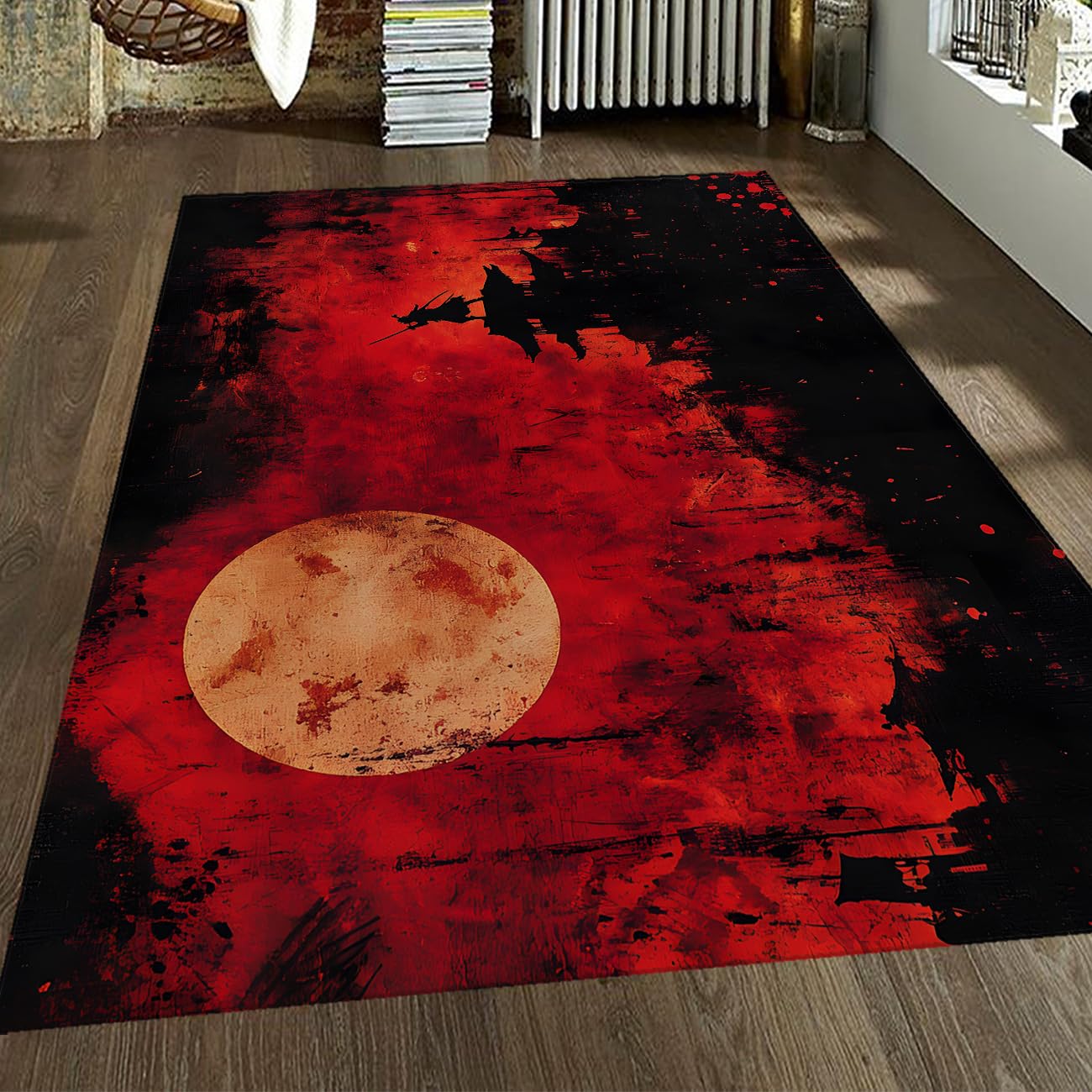 Tapis de sol katana warrior sombre pour personnaliser une salle de jeux moderne