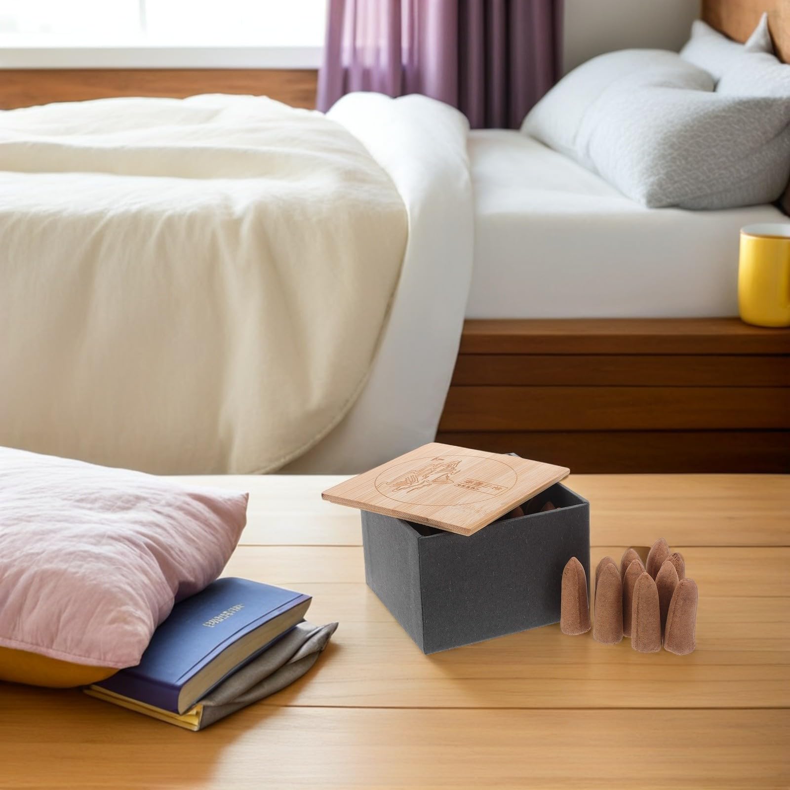 Olores Conos Incienso Natural Reflujo Sándalo Yoga y Prolongada de Duración Neutraliza Desagradables Lectura Hogar
