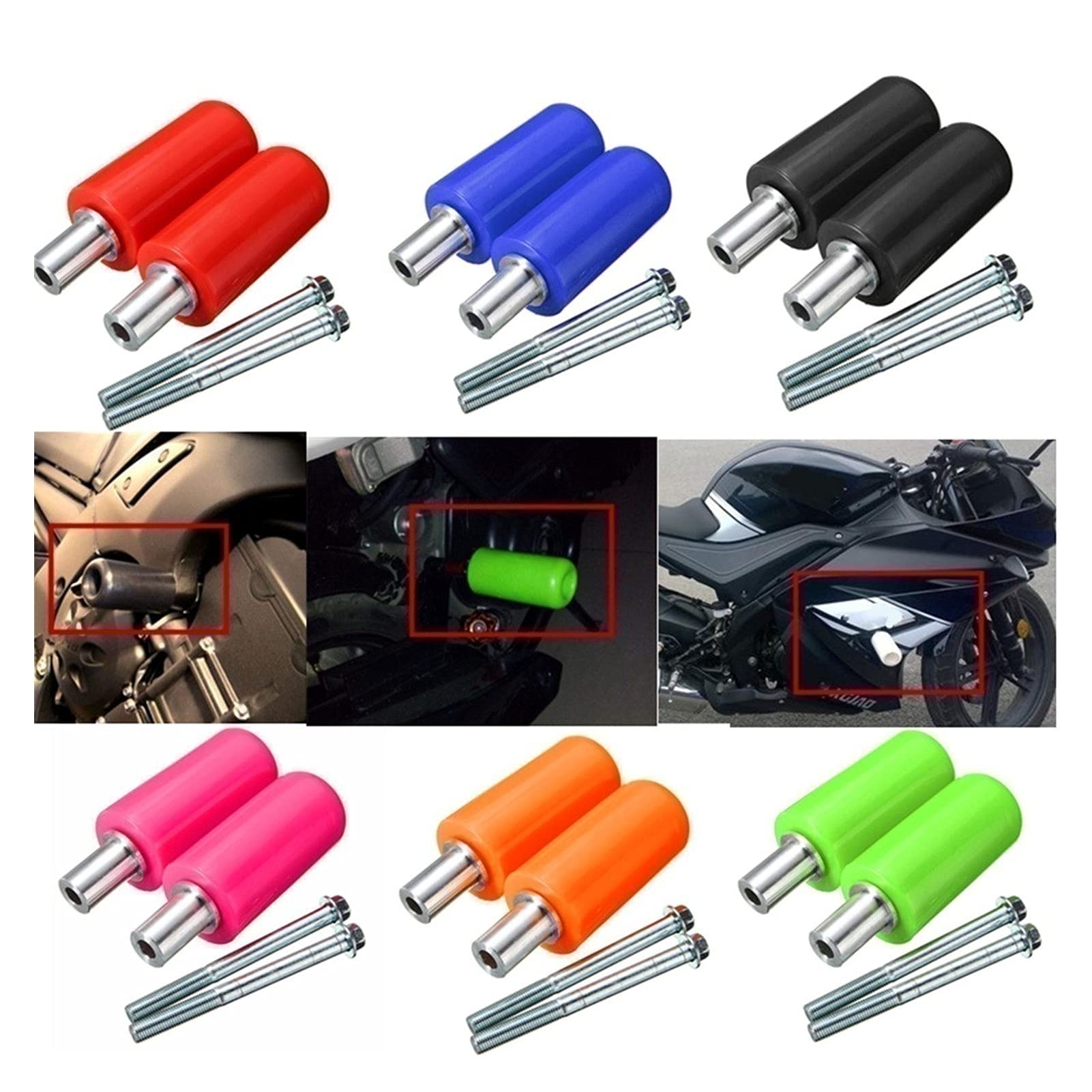 Protezioni Antiurto Per Telaio Yamaha MT 125 E YZF R125 – Slider In Alluminio, 2 Pezzi