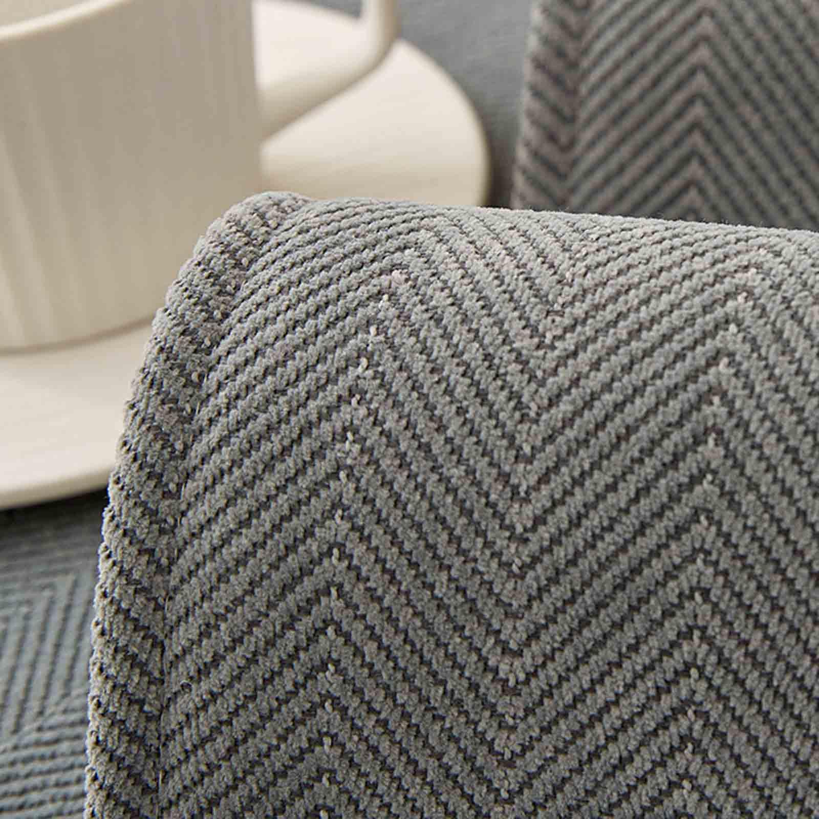 Funny Fuzzy Sofa Cover Copridivano 3/4/2 Posti con Penisola,Copridivano Angolare con Penisola Antiscivolo Magnetico, Herringbone Chenille Fabric Furniture Protector Sofa Cover(B3,110x180cm)