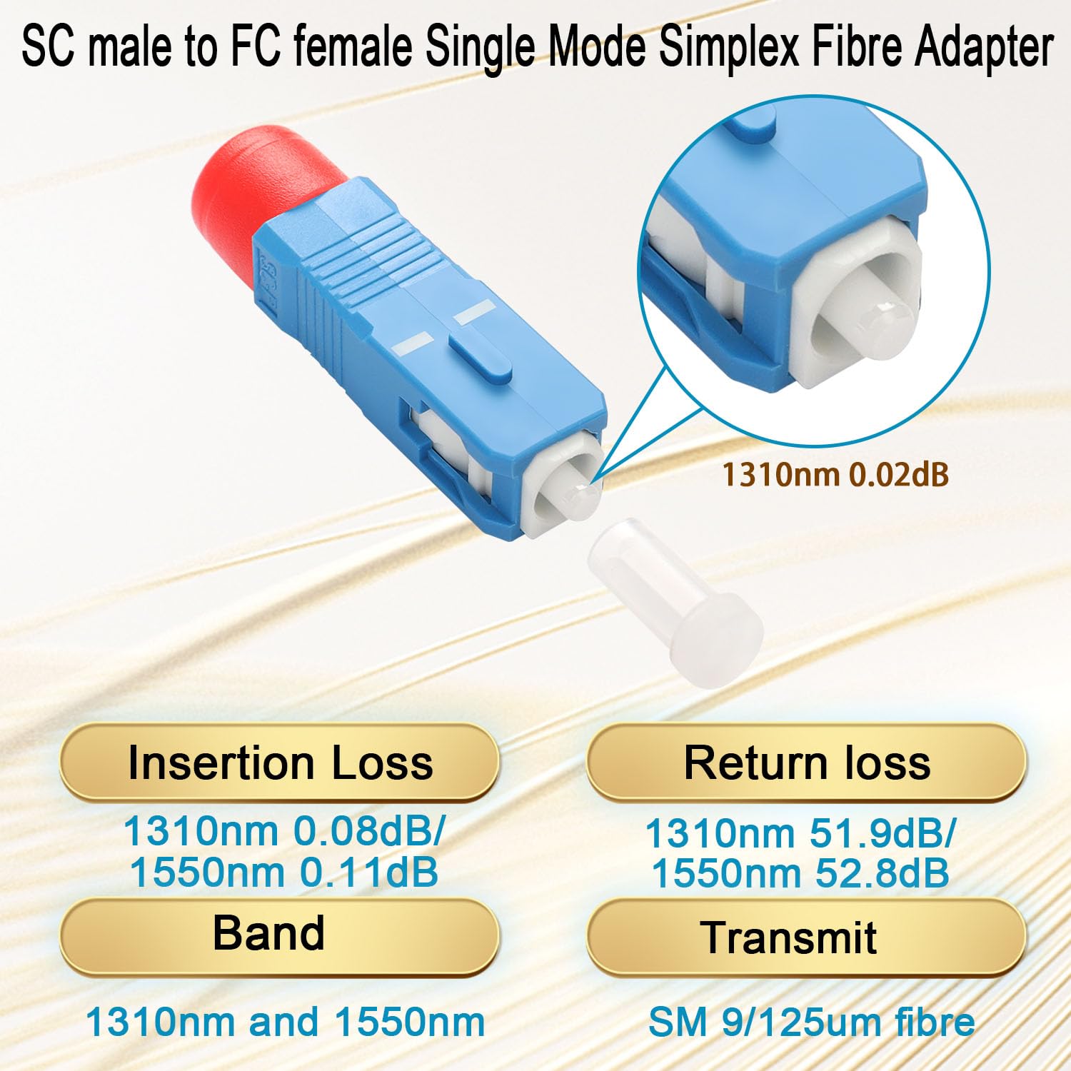 Adattatore Fibra Ottica FC A SC Monomodale - Convertitore SM 9/125&mu;m Per FTTH, Misuratori Di Potenza