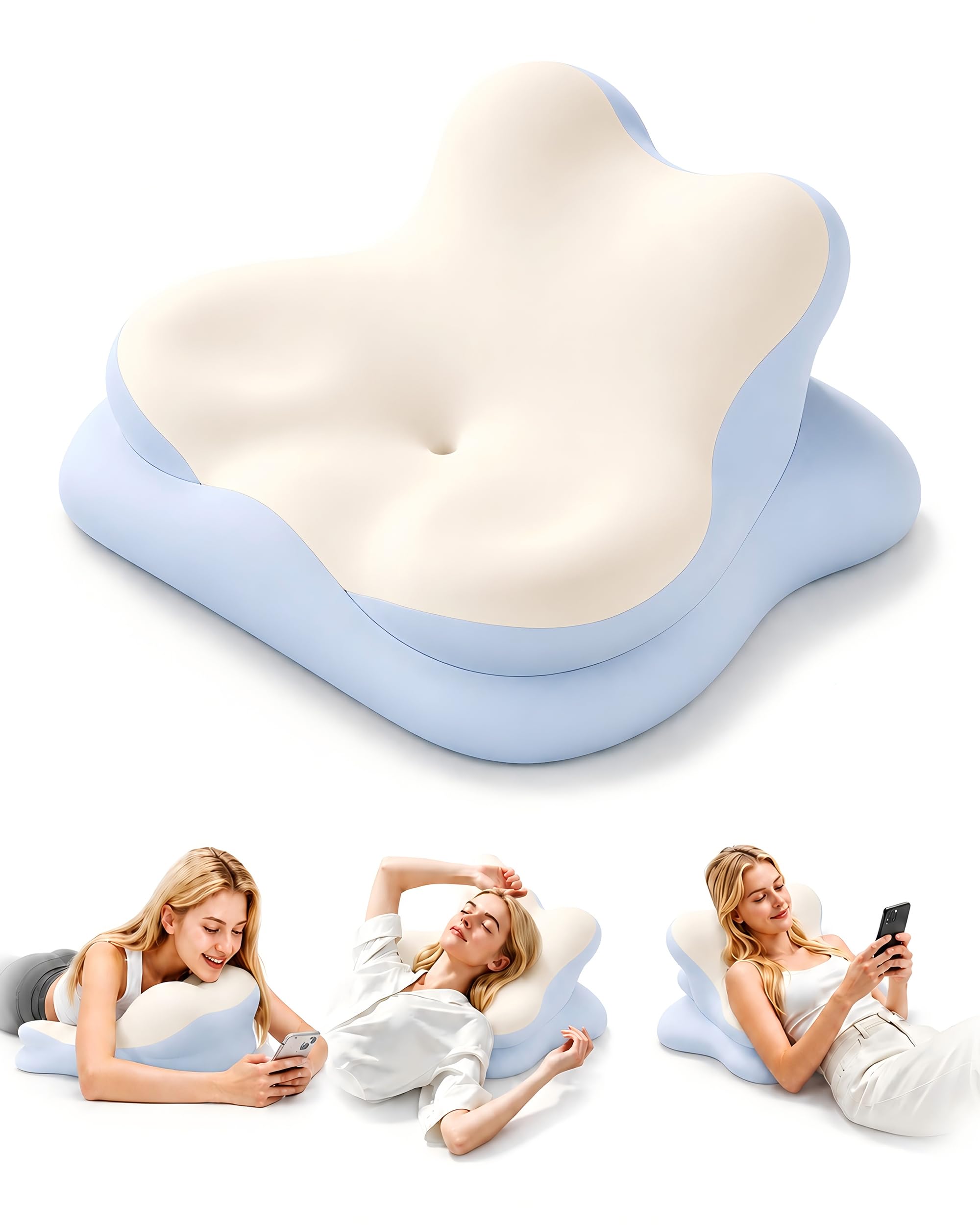 HOMEPAC Cervical Pillow for Side Sleepers, Memory Foam Neck Support