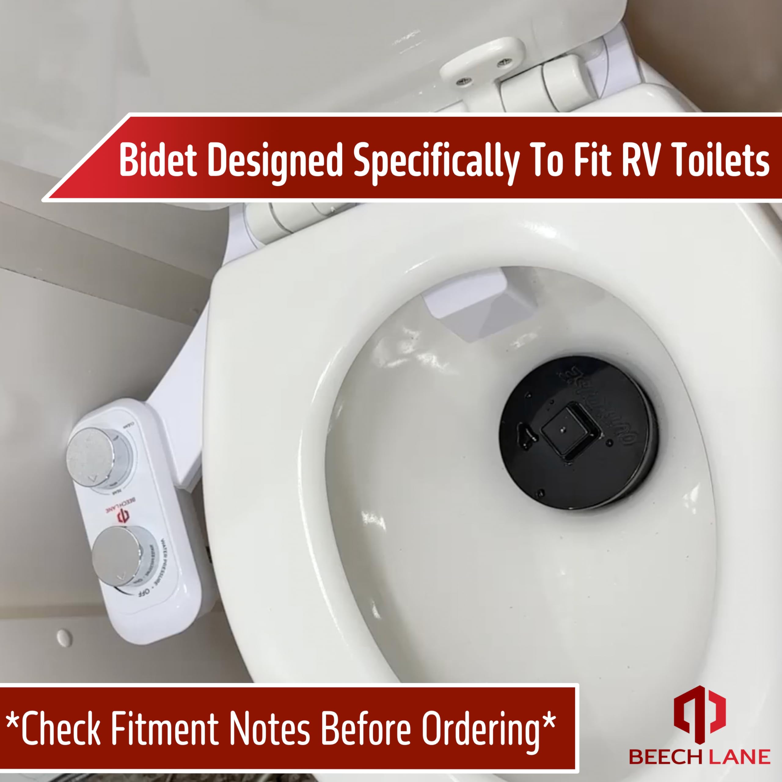 Beech Lane RV Bidet Fits Most RV Toilets Self Cleaning Adjustable Spray Easy Install and Non-Electric Prevents Toilet — view 2