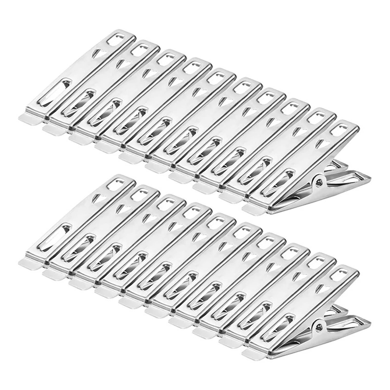 Metal Clothes Pegs 200Pcs Stainless Steel Clothes Pegs Heart Shape Metal Laundry Clips Peg Multifunction Clothespins for Washing Line Fixing Towel Sock Underwear