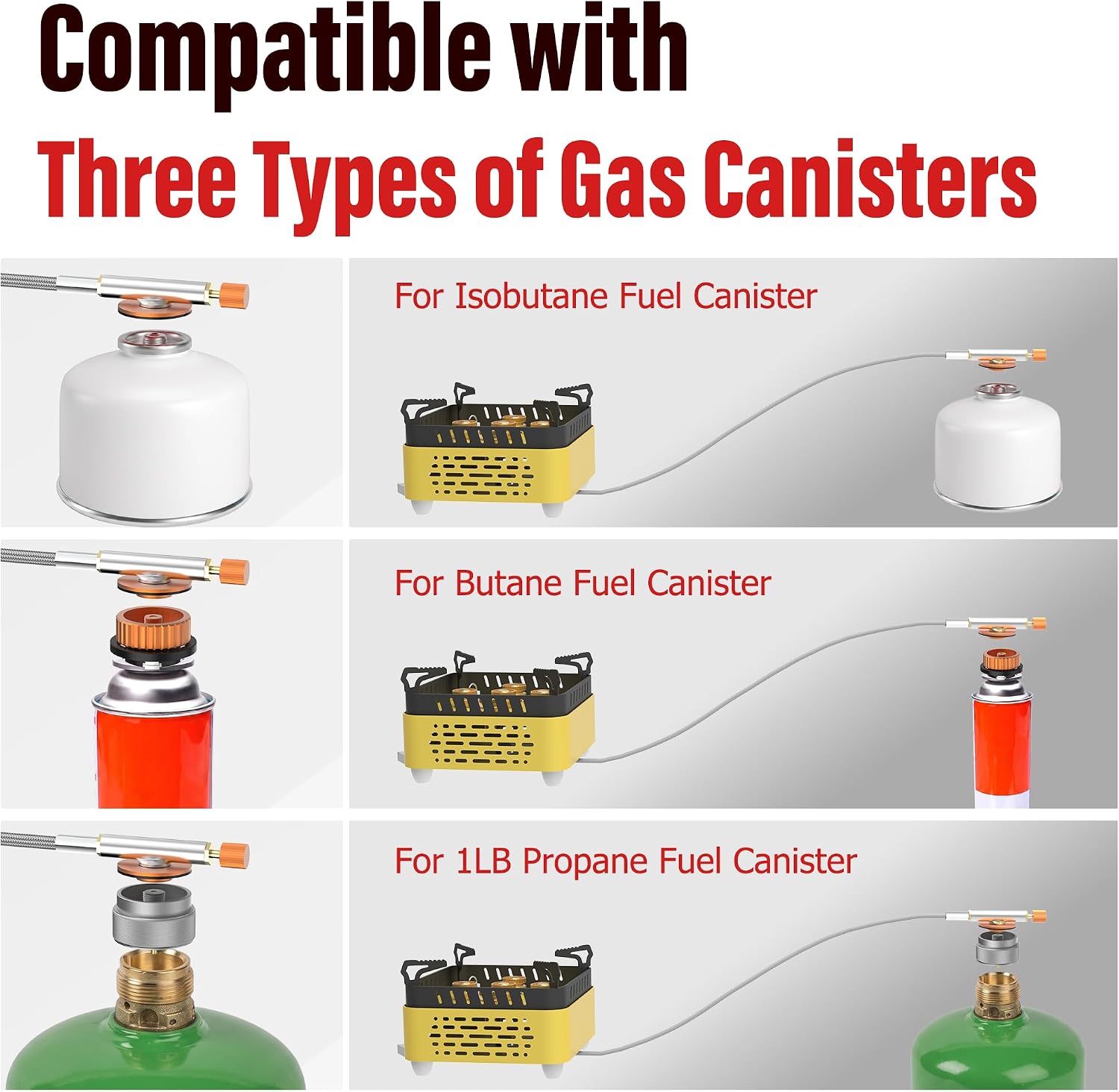 Veralune Portable Dual Fuel Camping Stove, Lightweight Camp Stove, 9800W Powerful Camping Gas Stove with Carrying Box, Piezo Ignition, Windproof, for Outdoor Camping Cooking Hiking and Picnic