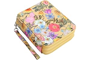 LBXGAP Portable Colored Printing Pattern Pen Folio Pencil Case Organizer