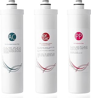 iSpring F3-CUA4 6-Month Filter Pack for 4-Stage 0.1 Micron Ultra-Filtration Under Sink Water Filter System