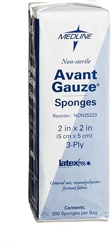 Miniatura 2 de Medline NON25443Z - Esponja de gasa 40 x 40in 3 capas Ns Lf paquete de 200