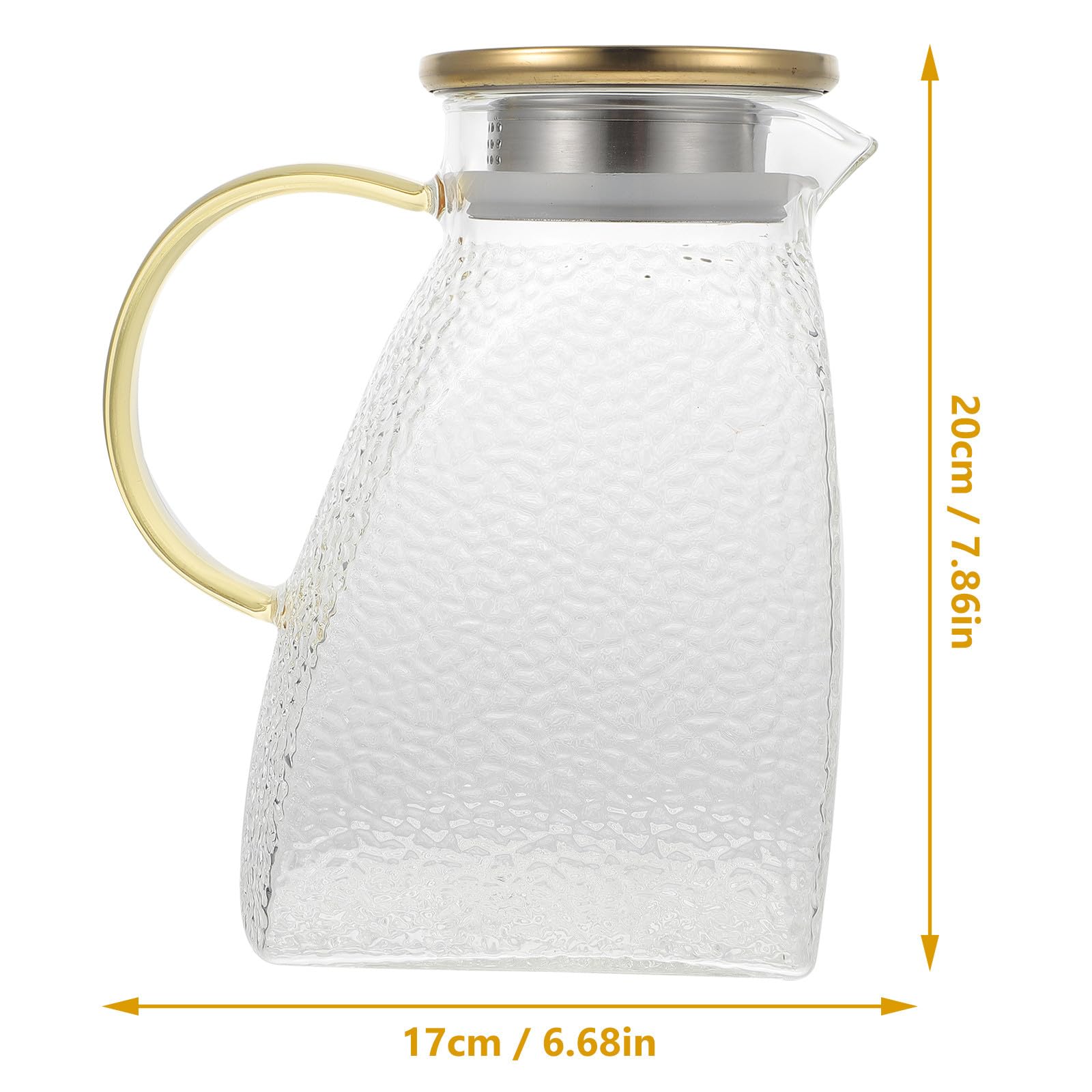 ERINGOGO Bottiglia D’Acqua in Vetro 18L Resistente al Calore Bocca Larga Antigoccia Bollitore per Tè e Succhi di Frutta Adatta per Frigorifero e Uso Domestico