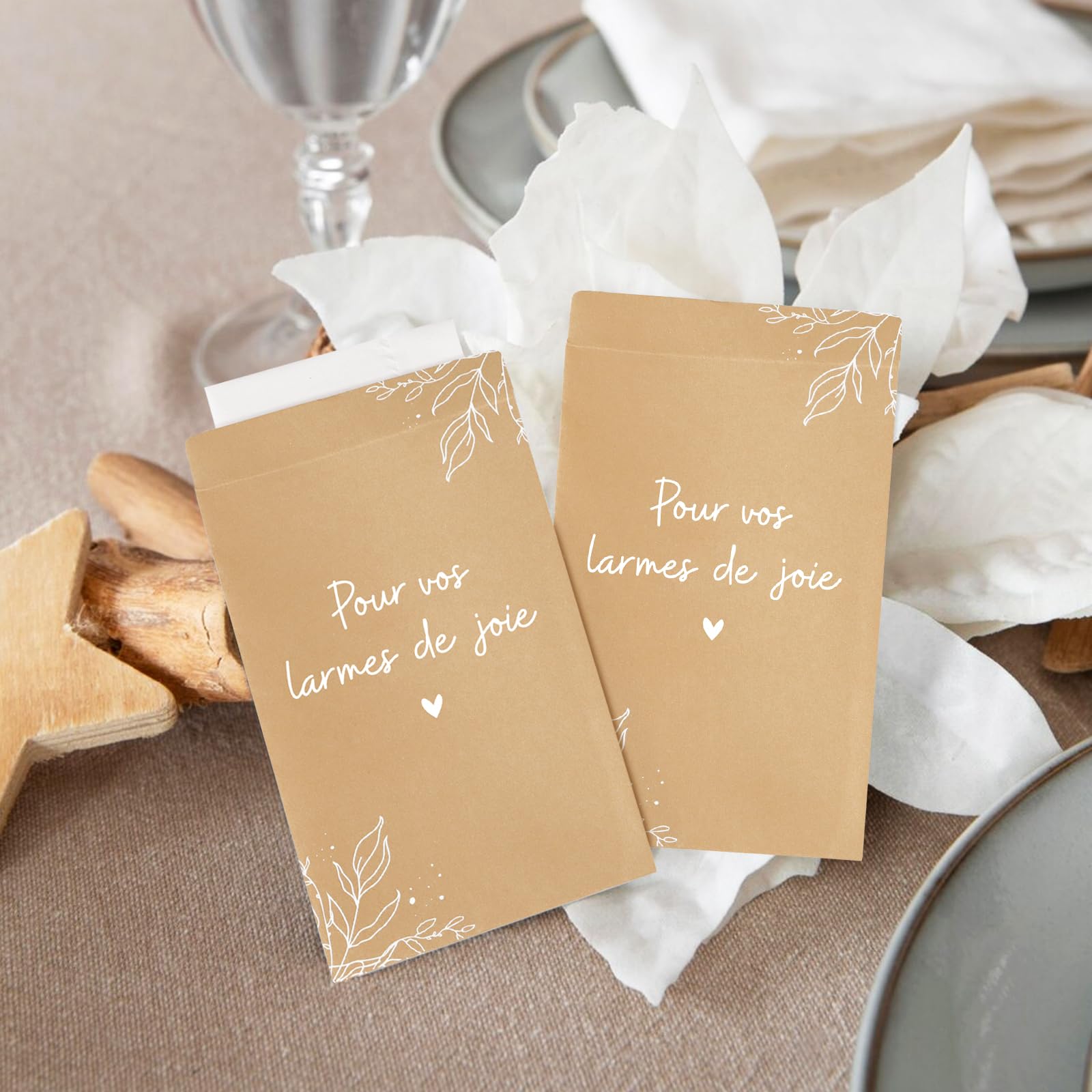 50 Sacs En Papier Cadeau Pour Invités De Mariage Avec