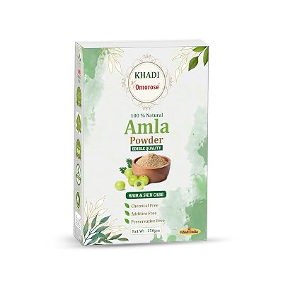 Khadi Omorose Amla Powder for Skin & Hairs | 250 Gram | Rich in Vitamin C, Fights Dandruff, Strengthens Hair, Maintains 