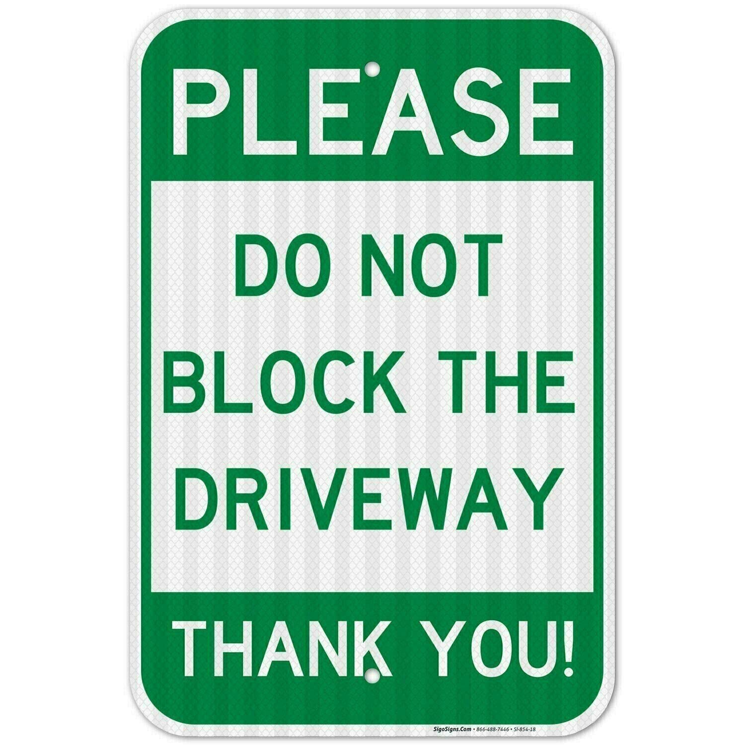 Rifosa A4 6"X8" Do Not Block Driveway Metal Sign No Parking Sign