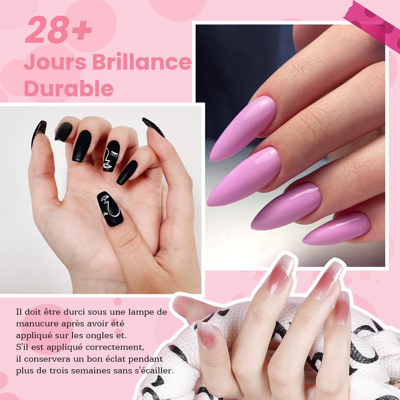 Phoenixy Kit Ongle Gel U V Complet, 14 Couleurs 15 ml Kit Semi Permanent Rose Nude Poly Tube Ongle Gel Nail Art Construction Ongle U V Cadeau pour Femme