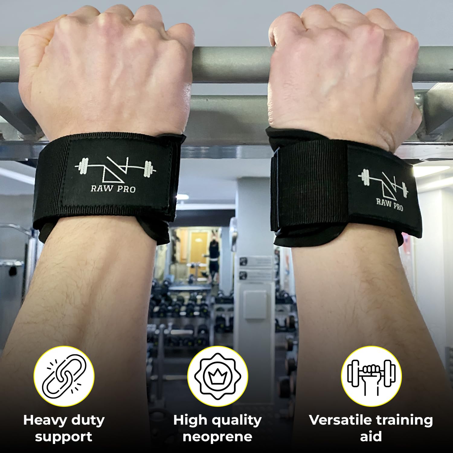 Premium Pair of Weightlifting Hooks with Neoprene, Elevate Your Lifts with Superior Grip and Strength - Image 2