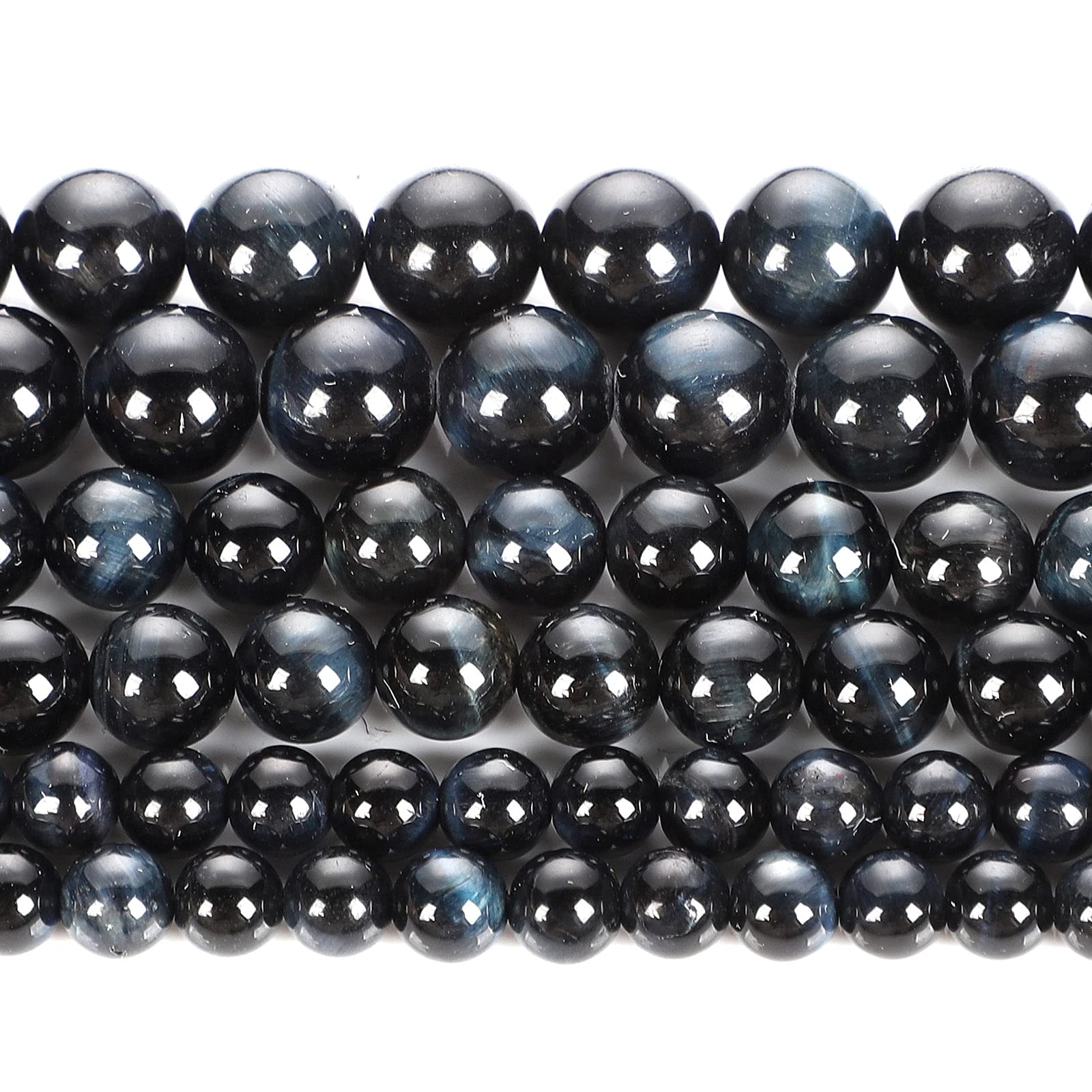Luźny kamień tygrysiego oka w kolorze granatowym do wyrobu biżuterii i robótek ręcznych. Bransoletka DIY(12mm about 30 pcs)