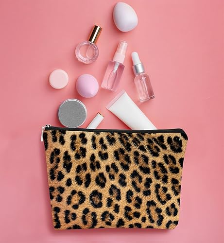 Miniatura 3 de Regalos para amantes de los leopardos, bolsa de maquillaje de leopardo, bolsa de cosméticos pequeña con estampado de guepardo, regalo para mujeres,