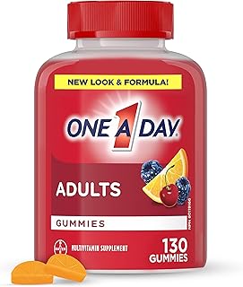 One A Day Adult Multivitamin Gummies - Daily Gummy Multivitamins For Men And Women With Vitamins A, B6, B12, C, D, E, Biotin and Zinc, Supports Immunity And Bone Health, Hair And Nails, 130 Gummies