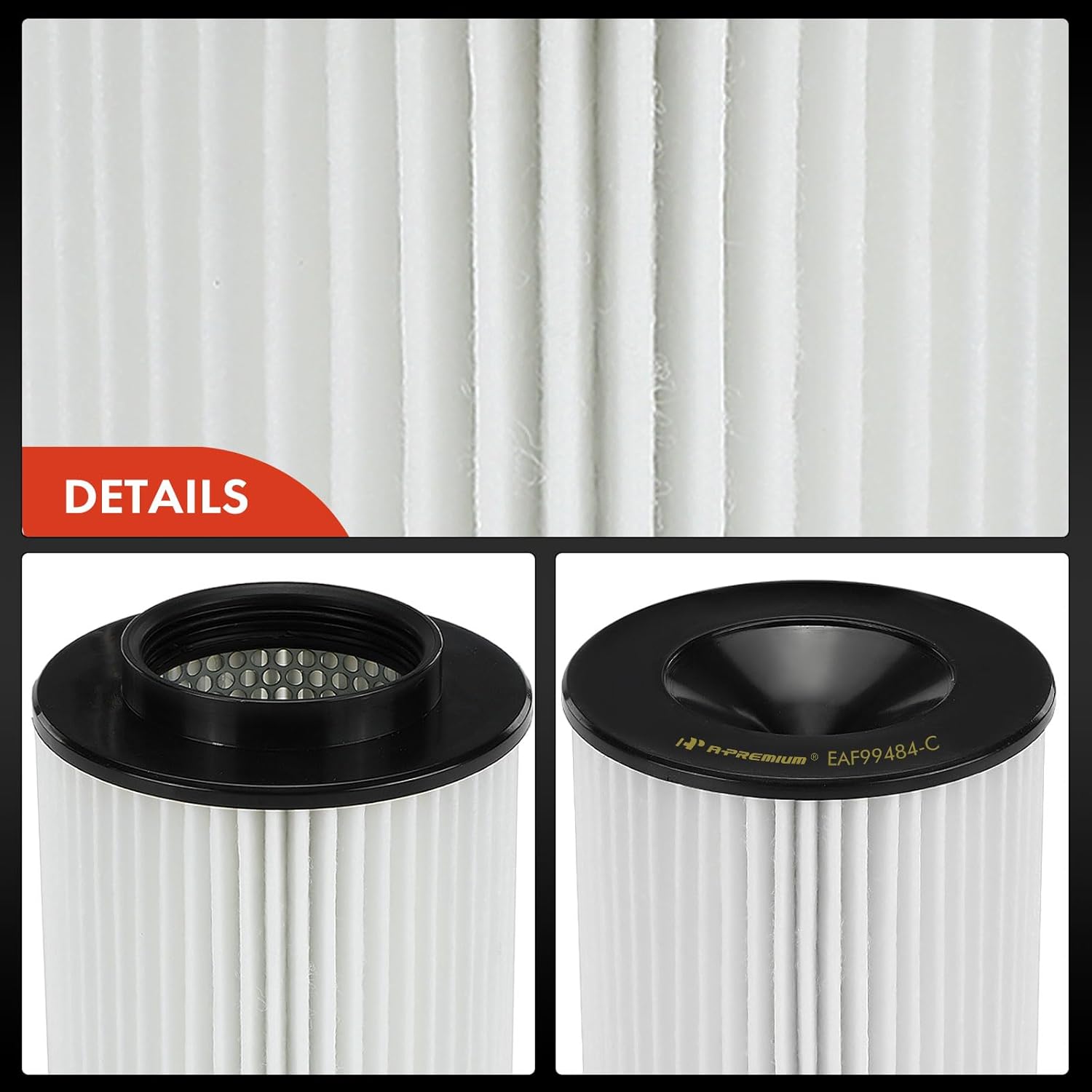 A-Premium Engine Air Filter Compatible with Audi A8 Quattro 2019-2024 3.0L, S8 2020-2024 4.0L, Replace# 4N0129620C