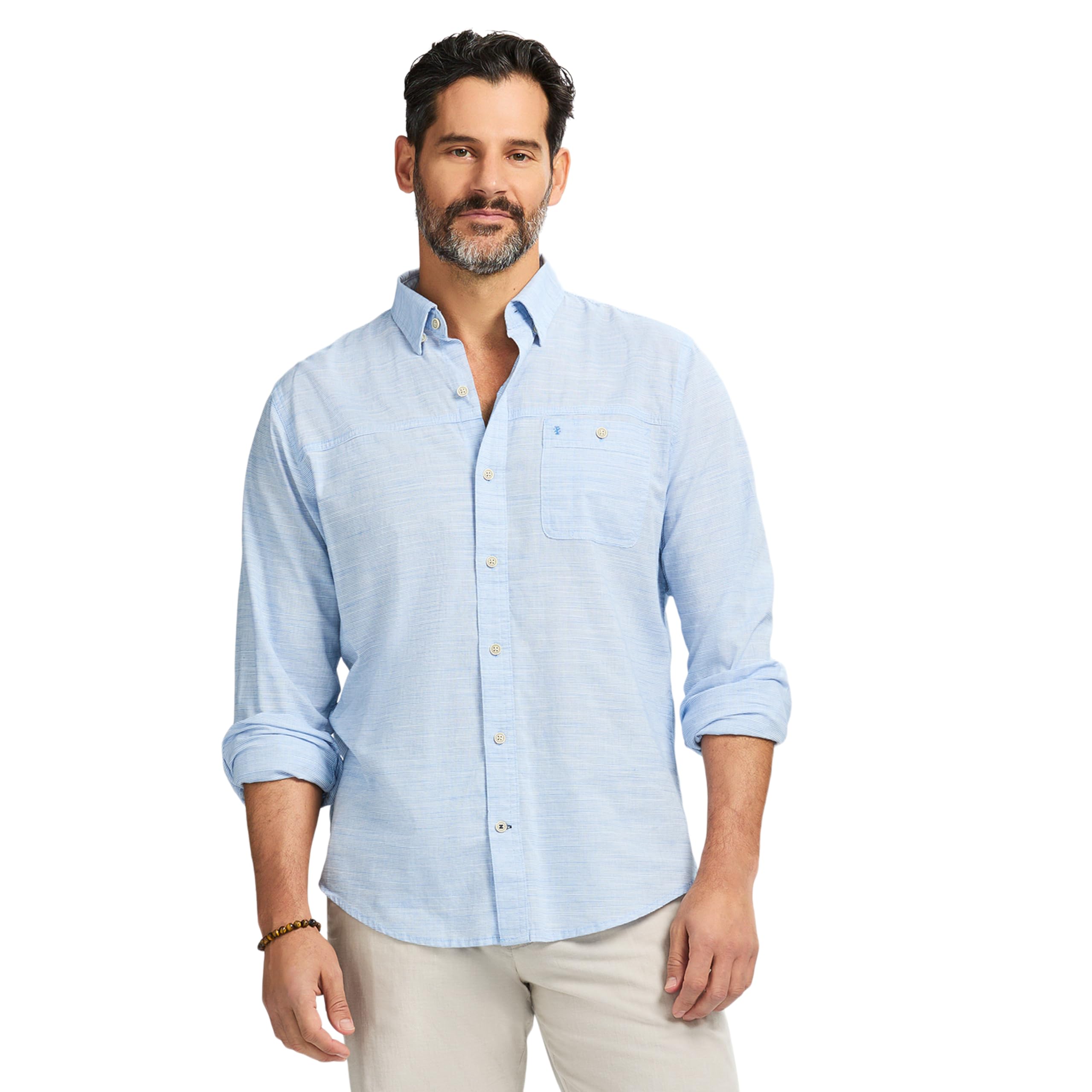 Izod Saltwater Dockside Chambray Short Sleeve