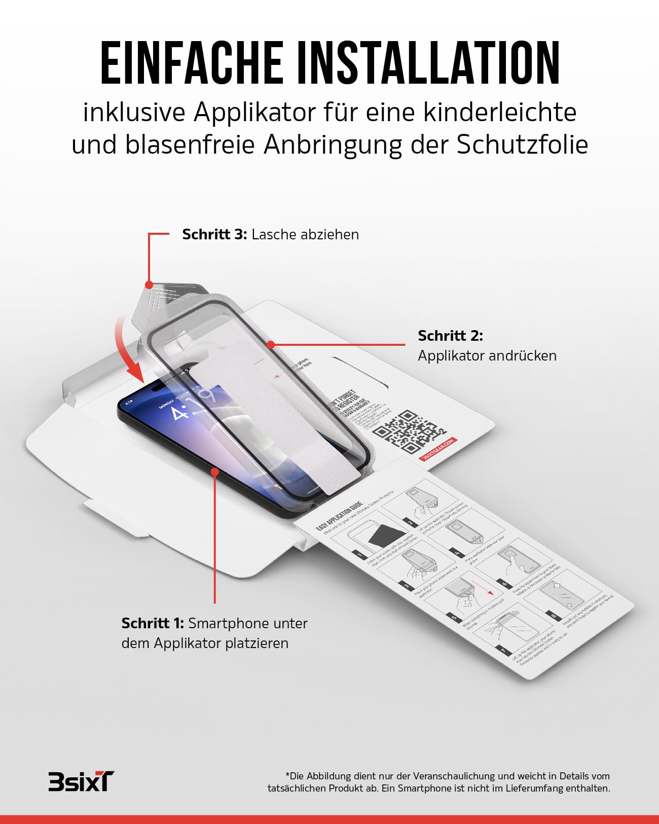 3sixT 70293 Pack de protección 4en1 para Samsung Galaxy S24 Ultra/Estuche Protector Pantalla y cámara/Incluye Funda móvil de Cristal blindado Protector de cámara a Prueba de Golpes/Set 4en1