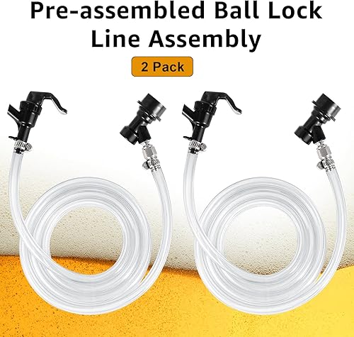 Miniatura 10 de Cerradura de bola de picnic grifo de grifo de bola de bloqueo de línea de cerveza de 3 pies línea de cerveza líquida cerradura de bola desconexión