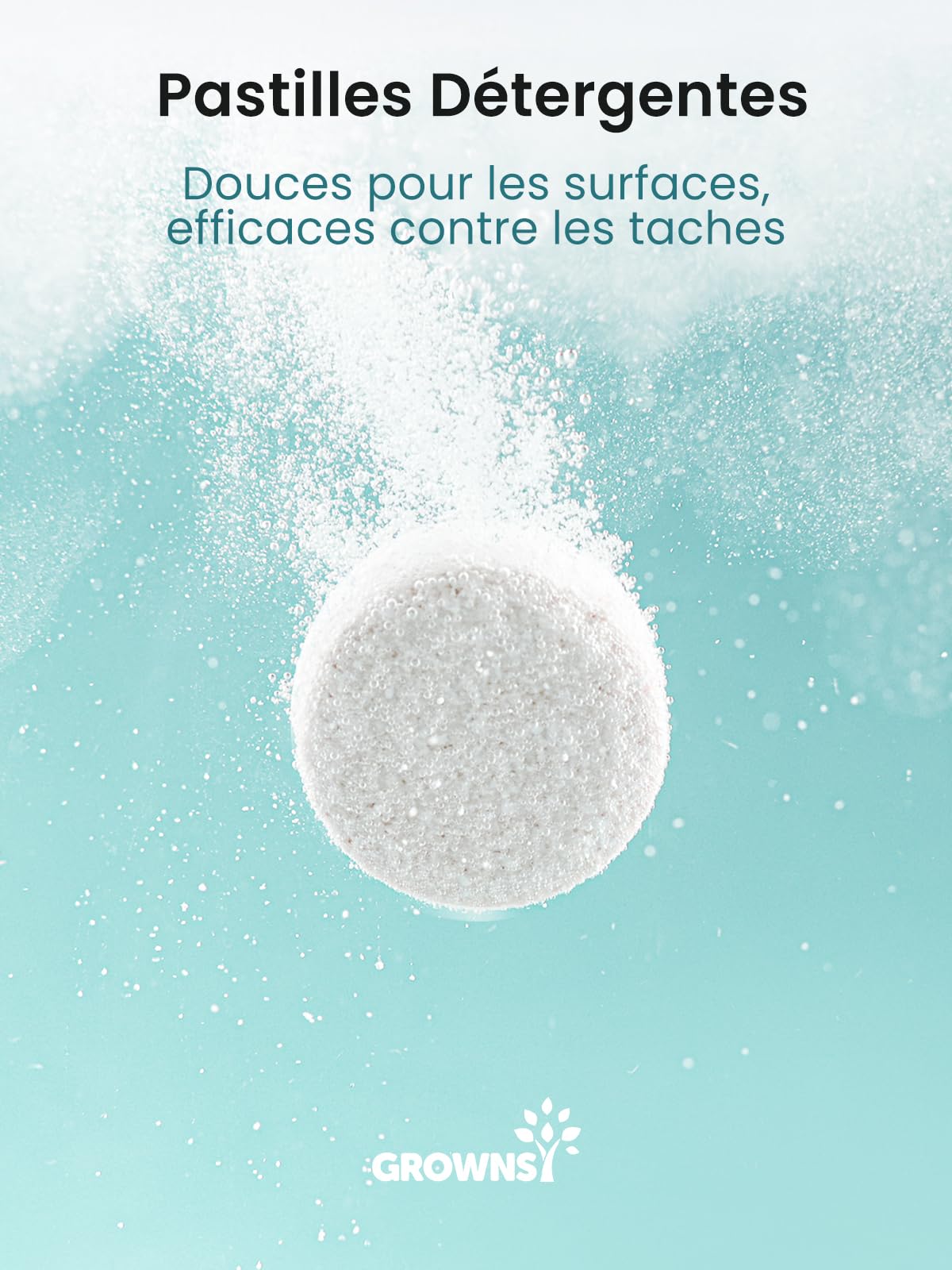 Grownsy Bloc Nettoyant pour Biberons, Compatible Avec le Lave Biberons Momcozy/Baby Brezza, Lot de 130 Tablettes de Nettoyage, Sans Parfum et Sans Danger pour Les Bébés