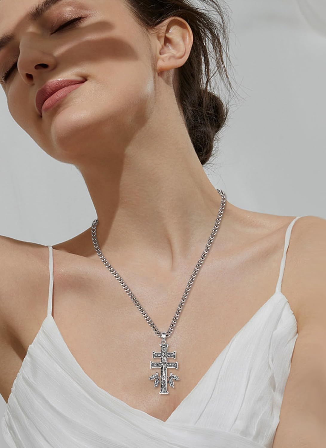 CELESTIA 925 Sterling Silver St. Michael/St. Christopher/St. Benedict/St. Gabriel/Virgin Mary/Jesus/Caravaca/Metatron/Seal of Seven Archangel Medals for Men Women Religious Gifts - Image 4