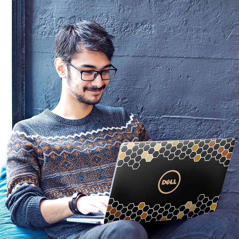 Image of Galaxsia DL370 Top+Wrist Pad Vinyl Laptop Skin /Sticker /Cover for 14 Inches Laptops Laminated-Removable-HD Quality Compatible for Dell (13.8x9.6 Inches)