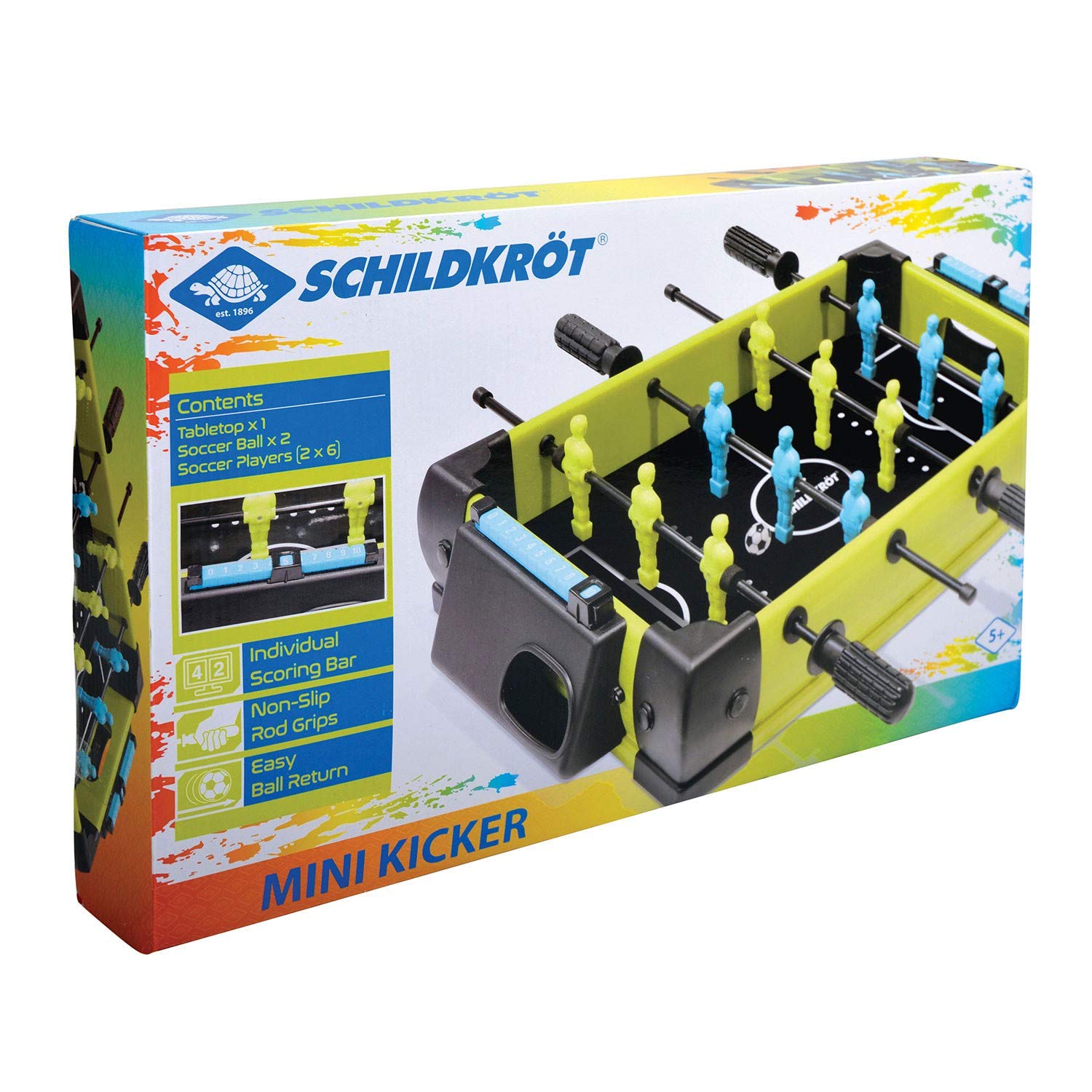 Schildkröt Mini Billiardino, Dimensioni Compatte, Include un Display di Goal, Piedini Antiscivolo, Perfetto per un Barbecue, una Football Party o un Compleanno di Bambini, 970310