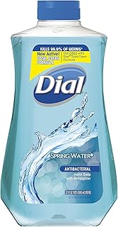 Dial Antibacterial Liquid Hand Soap Refill, Spring Water, 32 Fluid Ounces