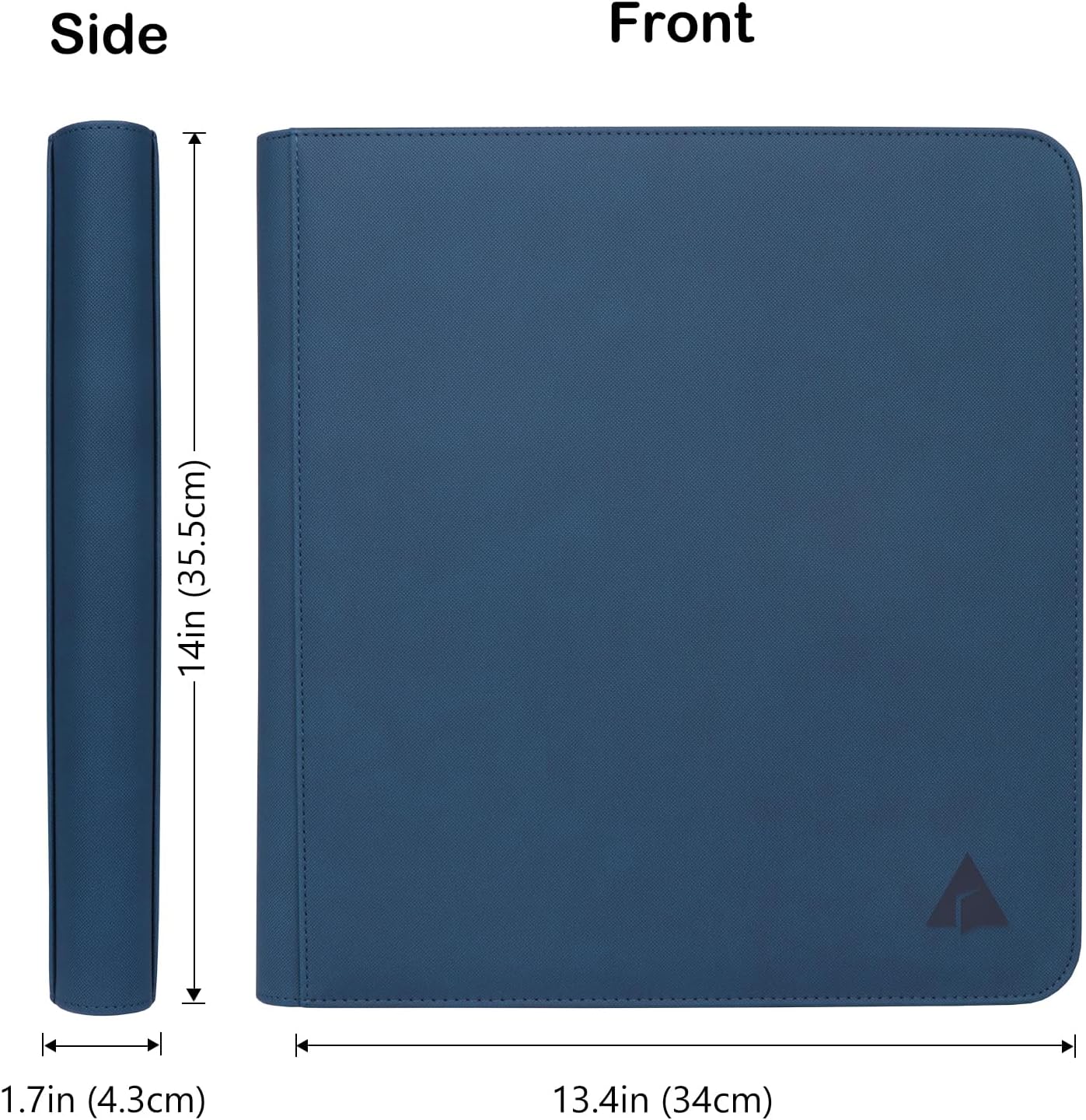 Premium 12-Pocket 720 Card Binder, Ringless Trading Card Album Folder - Side Loading Black Page Pocket Binder for TCG -Midnight Blue