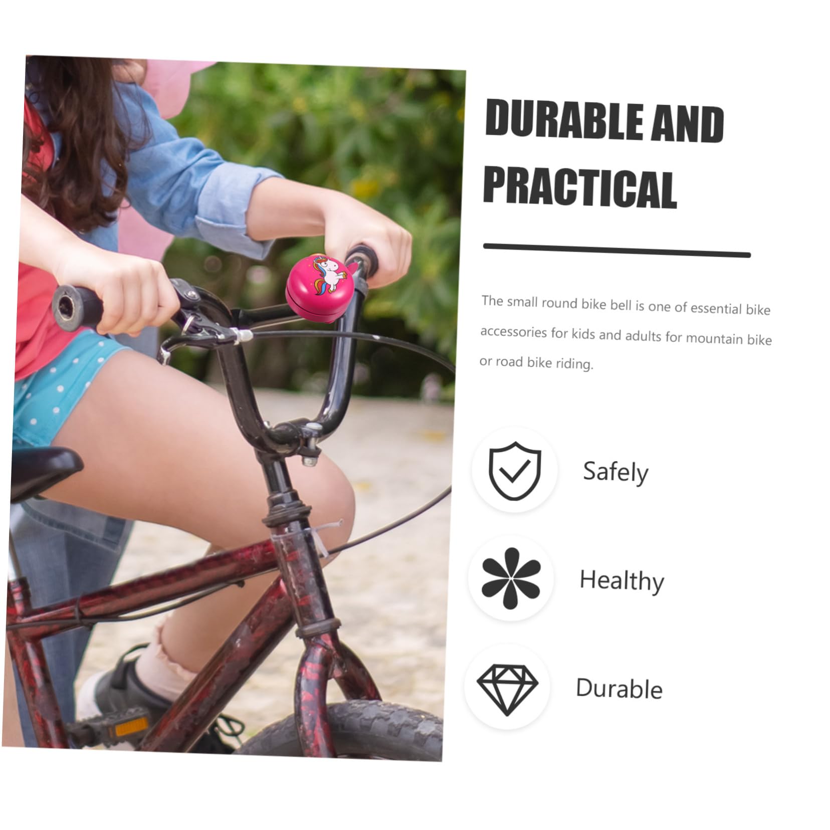 TOYANDONA Kleine Fahrradklingel für Katzenmuster Klangqualität zu Installieren für Roller und Dreiräder Wetterbeständig Zufällige Designs und Farben