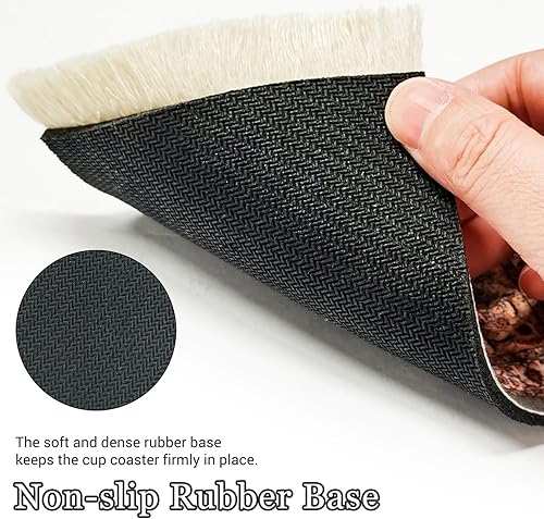 Miniatura 4 de Mini posavasos de mesa, estilo alfombra persa, portavasos, oriental, vintage, bohemio, en miniatura, elegante, para oficina, hogar