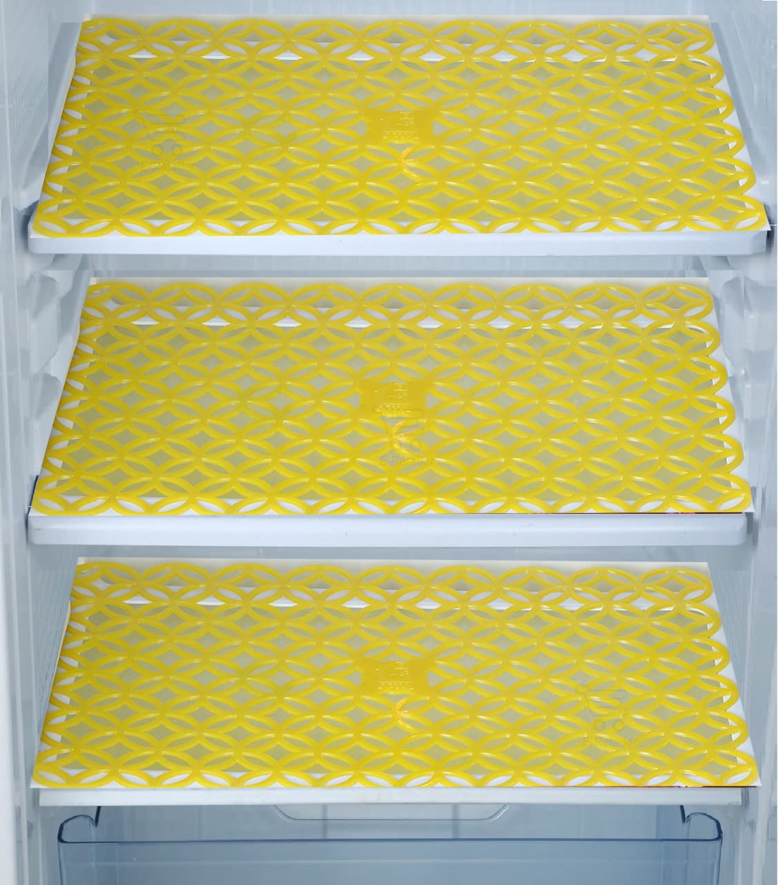 Buy ERetailer™ PVC Anti Slip Round Jaali Fridge Mat/Drawer Mat Set