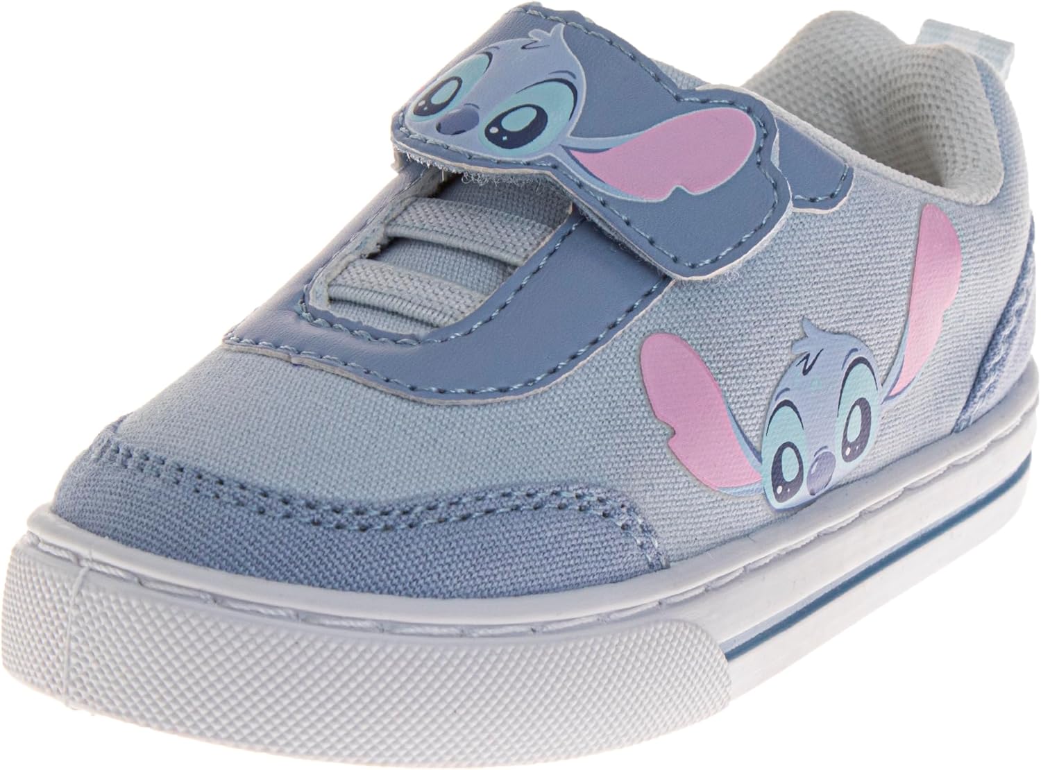 Disney Sneakers for Girls and Boys - Minnie Stitch Winnie Shoes Laceless Strap Closure Sneaker Kids Shoe (Sizes: 3-4 Infants 5-10 Toddlers)