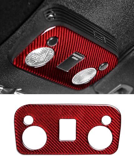 Miniatura 2 de Panel de control de luz de lectura de fibra de carbono para interior de automóvil, adhesivo para Ford Mustang 2023 2022 2021 2020 2019 2018 2017