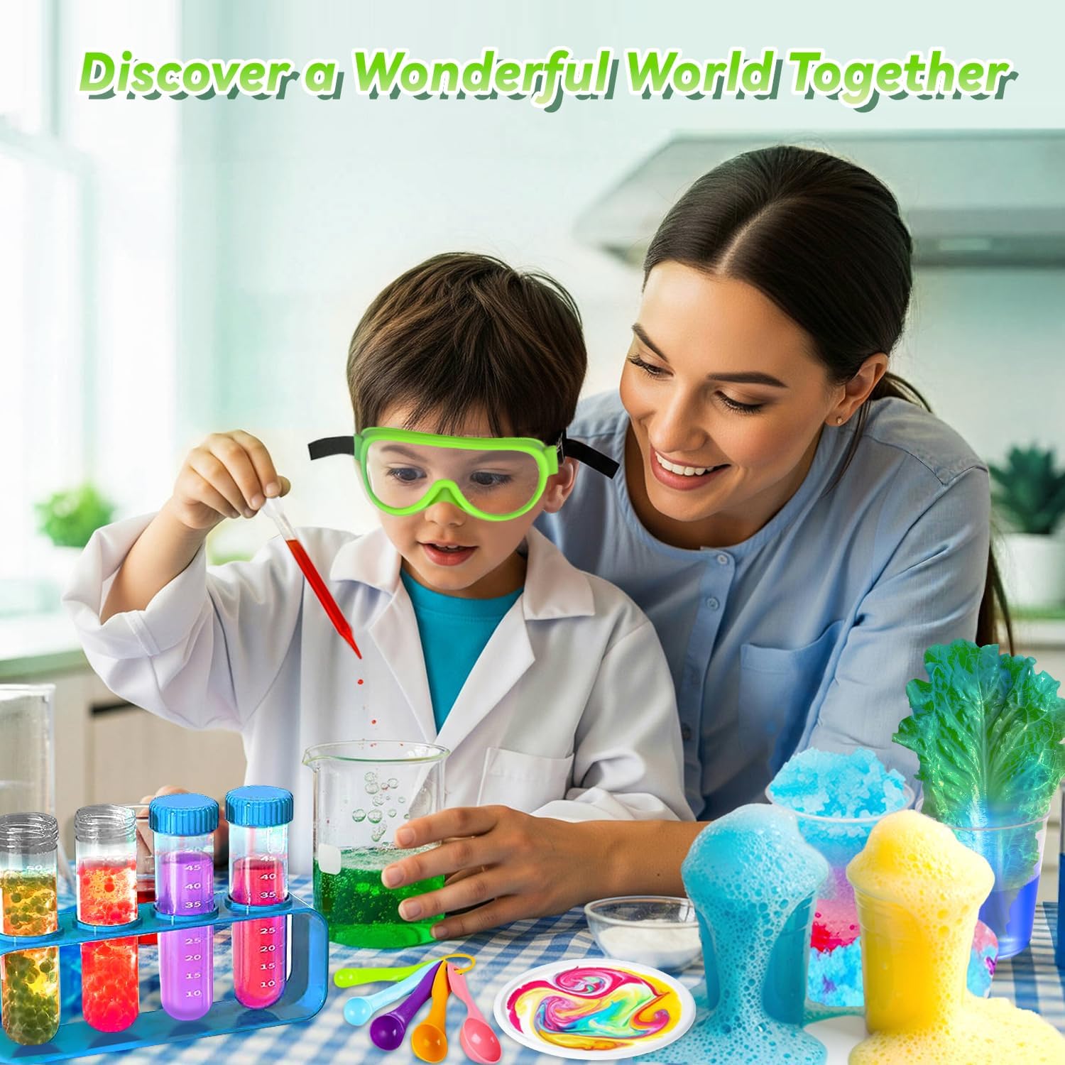 250+ Experiments Science Kits for Kids, STEM Activities Educational Science Kits Gifts with Chemistry Set, Erupting Volcano and Growing Crystal Tree (Science kit with 250+ Experiments)