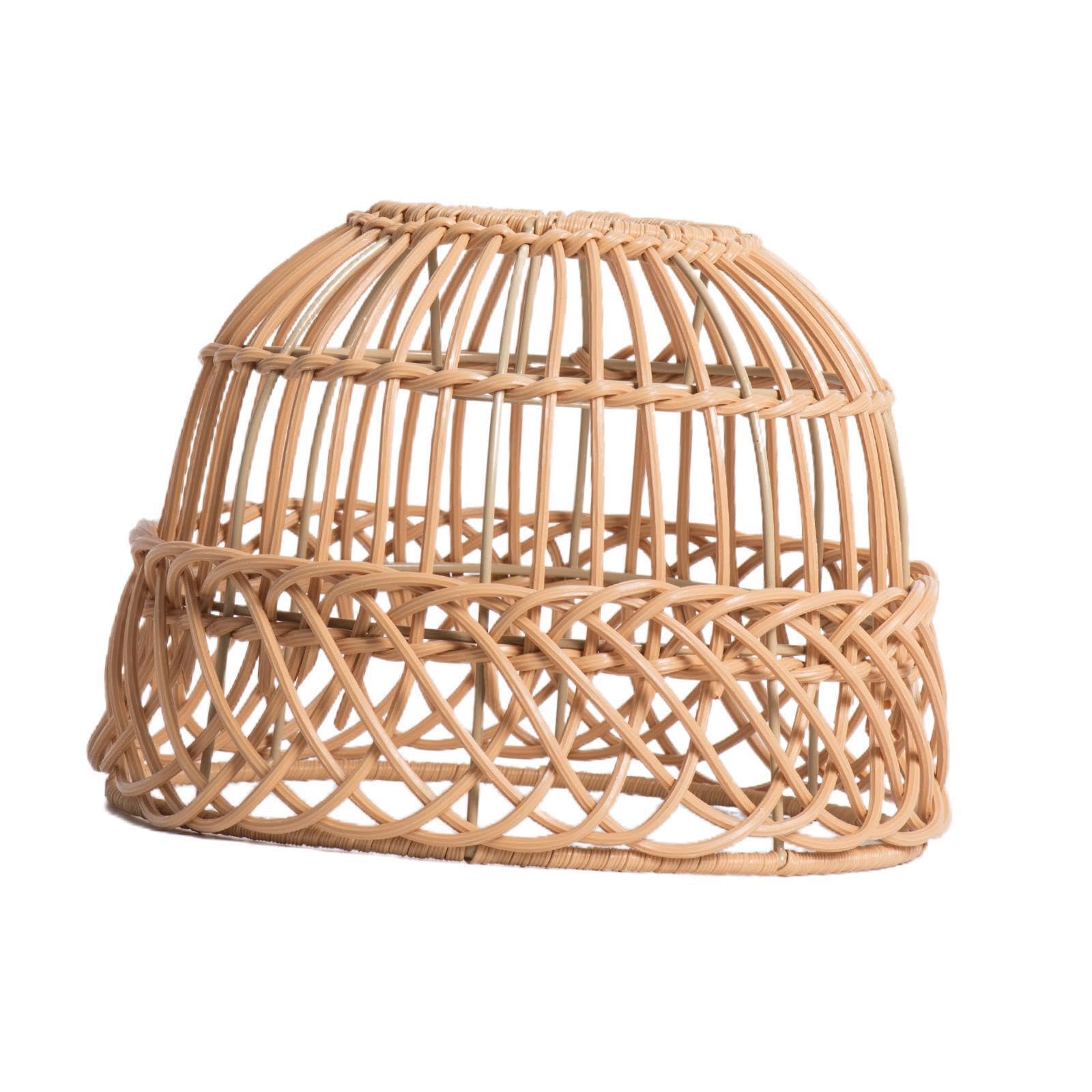 Lixsazse Yellow Art Lamp Shade Rope Pendant Lamp Shade Captivating Detail Woven Lampshade Complements Every Lifestyle With Charm Hanging Swag Ceiling Twine Rattan, 21X15cm