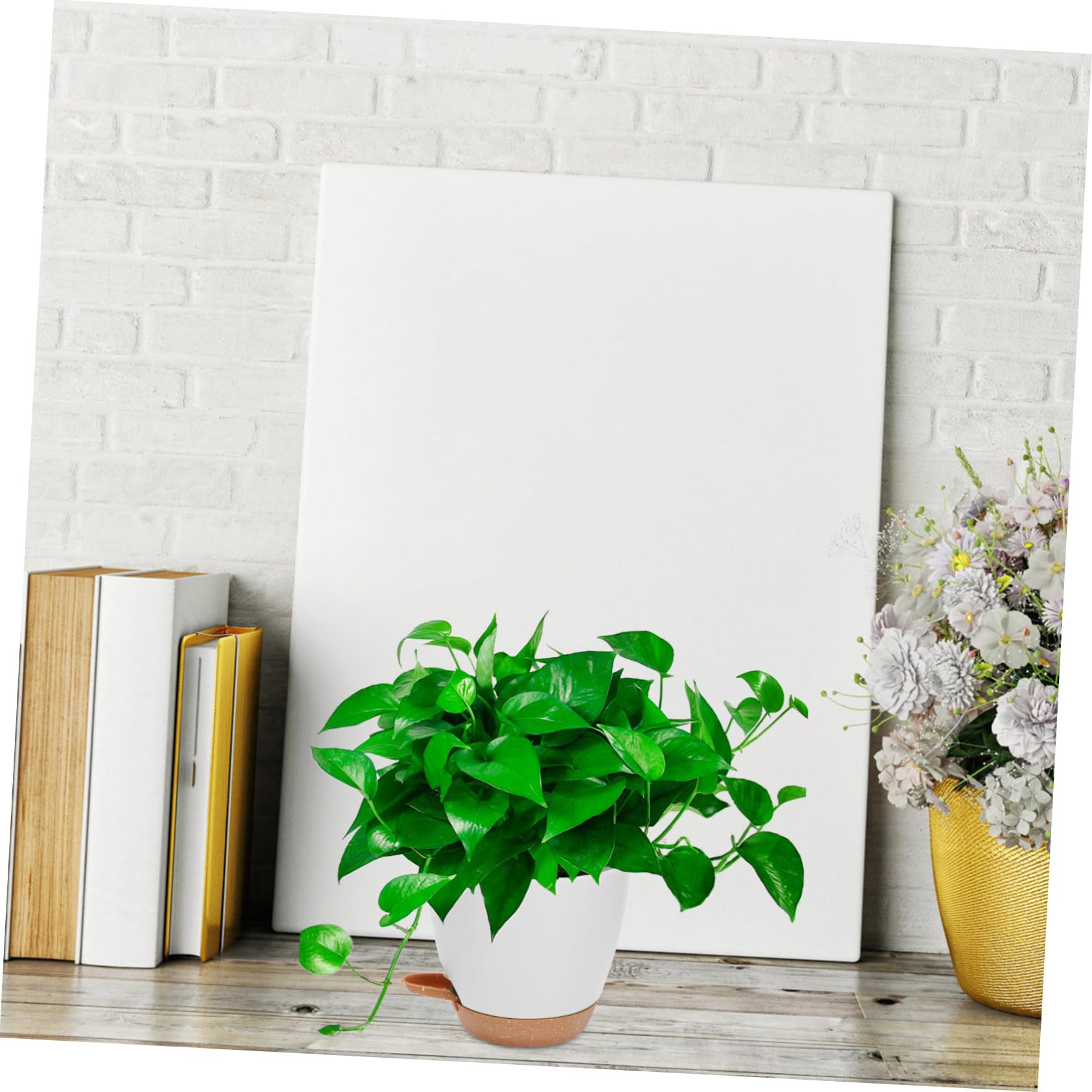 BESTonZON 3 Stück Teiliges Selbstbewässernde Blumentöpfe für Zimmerpflanzen Automatisches Bewässerungssystem für Kräuter und Blumen für Büro und Wohnzimmer Dekorative Pflanzgefäße