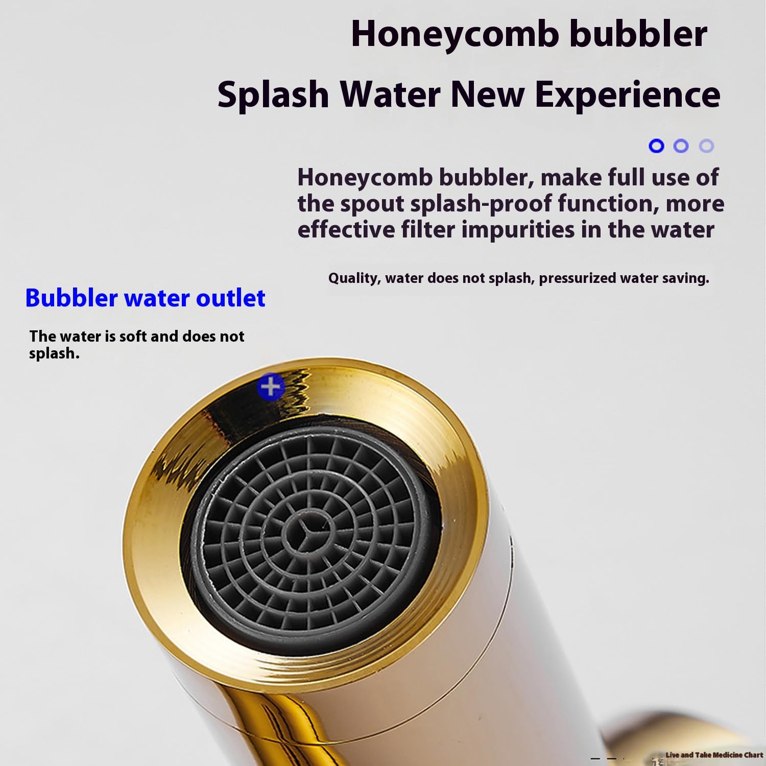 Genérico Grifos de Sensor automático para Lavabo de baño, Grifo Mezclador sin Contacto con Control de Agua Caliente y fría, grifos de Lavabo Alto con Acabado Dorado