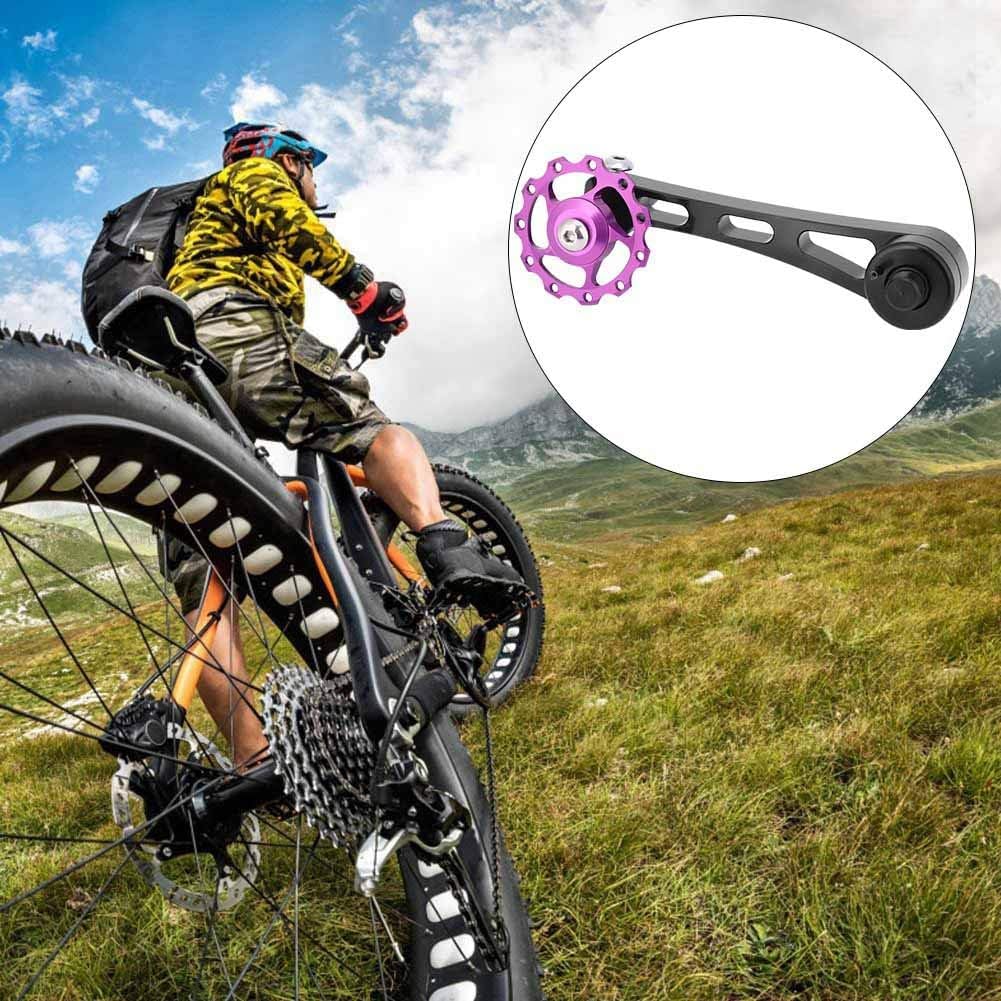 Fahrrad Kettenspanner, Aluminiumlegierung Single Speed Kettenschutz Kettenstabilisator Verstellbare Kettenführung für Rennrad Mountainbike
