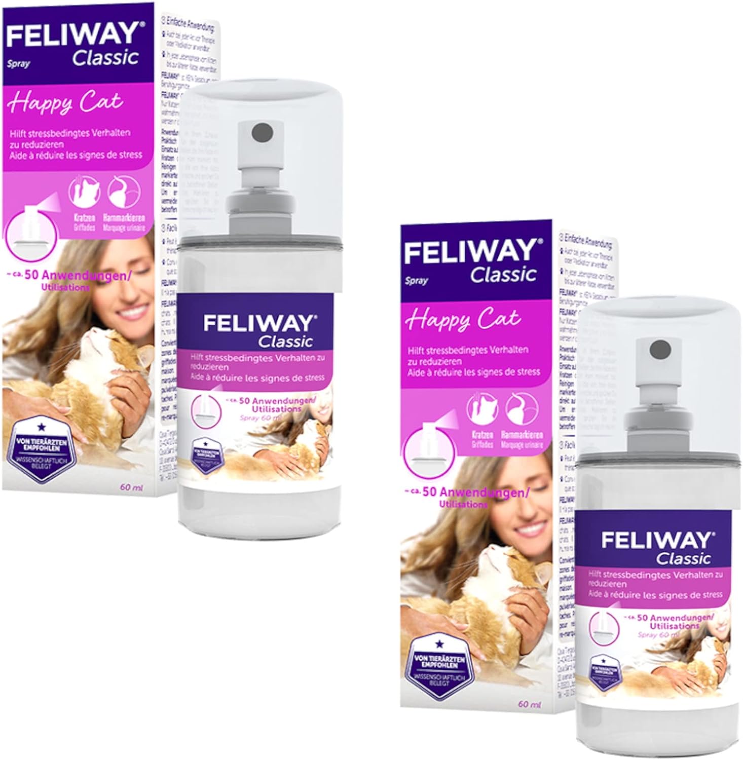 FELIWAY CEVA Classic Spray - Pack doble - 2 x 60 ml
