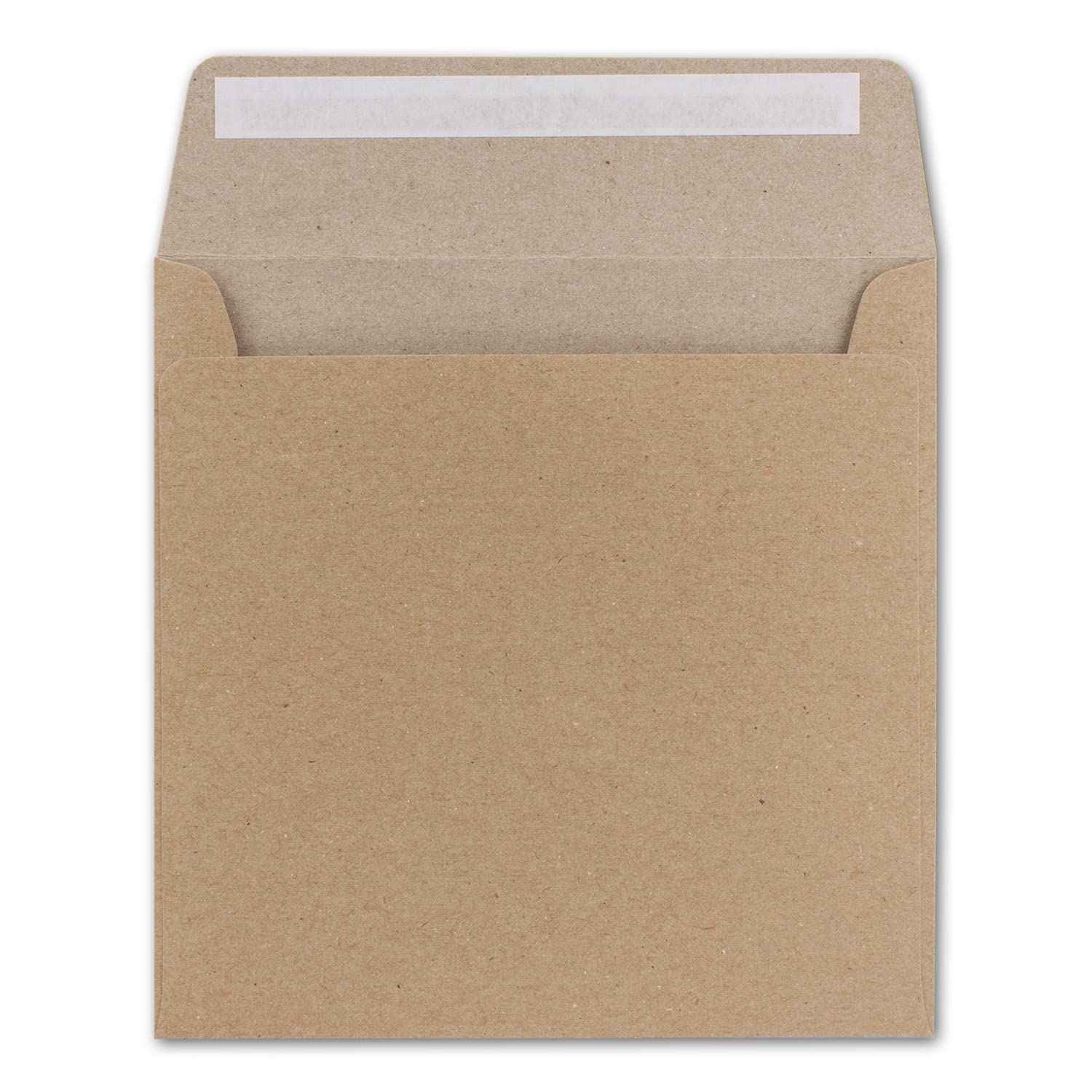 2000 Quadratische Brief-Umschläge Kraftpapier (Muskat Braun) - 15,5 x 15,5 cm - 100 g/m² Haftklebung stabile Kuverts ohne Fenster - von Ihrem Glüxx-Agent