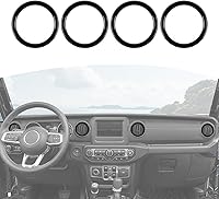 Vista 14 de RT-TCZ para Cubiertas de Rejillas de Aire del Tablero del Jeep Wrangler JL, Adhesivos de Adorno Blanco para Jeep Wrangler JL JLU Gladiator JT