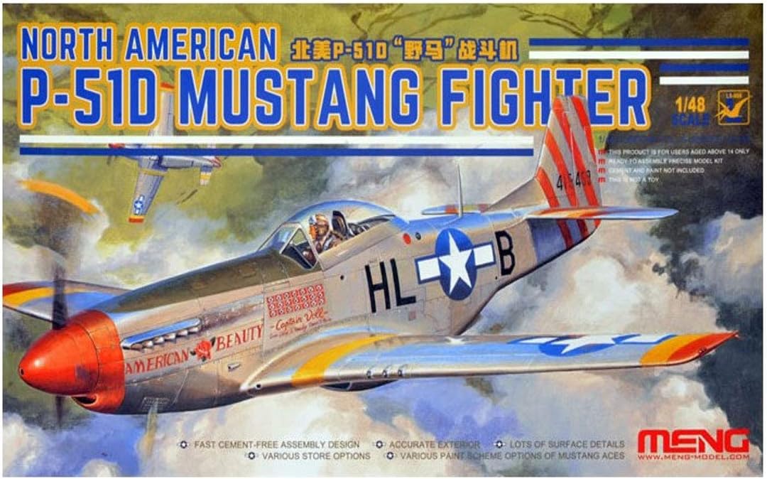 MENG LS-006 North American P-51D Mustang Fighter Plastic Model Kit