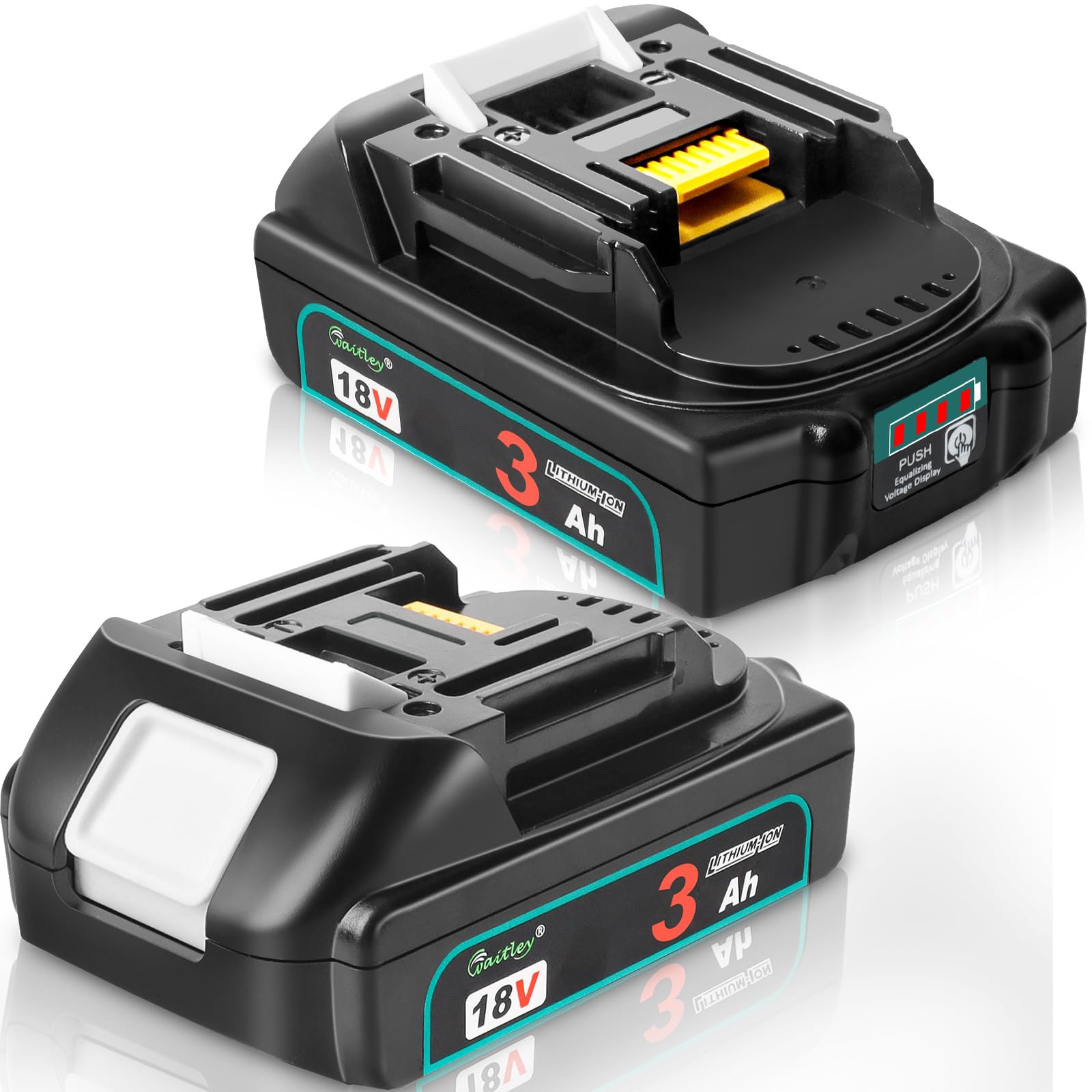 Amazon.co.jp: Waitley マキタ 互換バッテリー 18V 3.0Ah2個 BL1830B