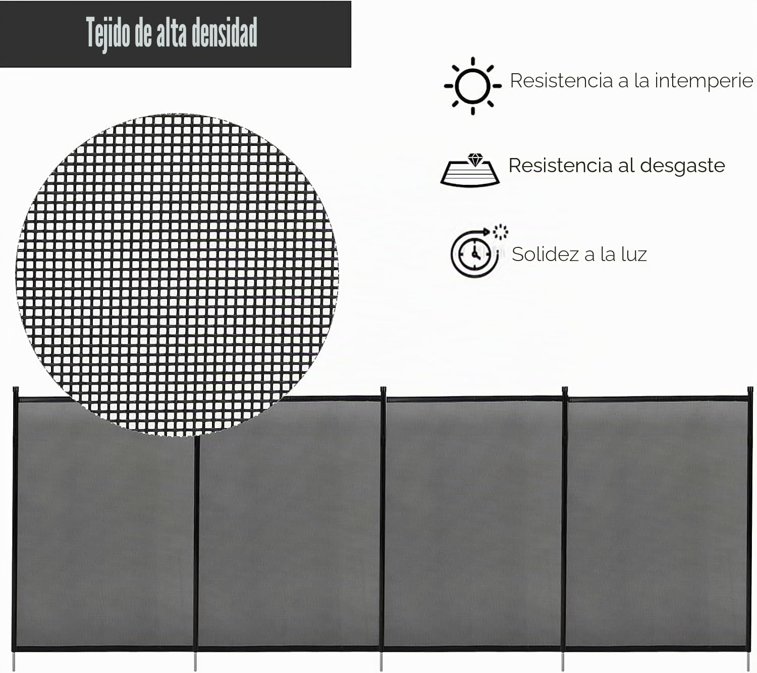 FANTASK 360 x 125 cm, Valla de protección para niños, Valla de protección para Piscina, jardín, Valla de protección Infantil, Juego Completo para Piscinas empotradas