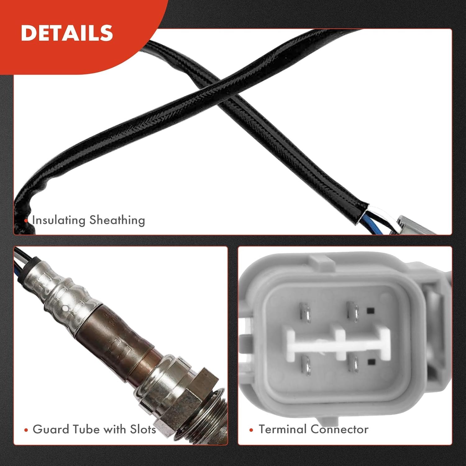 A-Premium O2 Oxygen Sensor Compatible with Acura MDX 2003-2006, RL 2005-2008, TL & Honda Accord 2003-2007, Ridgeline, Odyssey, Pilot, Downstream Front and Rear, 2-PC Set, Replace# 36531-P8D-J21