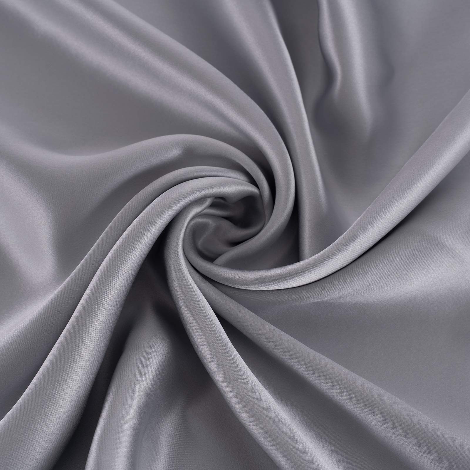 Natural Silk Pillowcase, Hypoallergenic, 22 mm, 100% Silk, 600 Thread Count, with Hidden Zip (65 x 65 cm, Grey) - Image 2